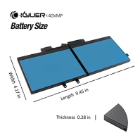 68Wh 4GVMP Baterie pro notebook Dell Latitude 5400 5500 E5400 E5500 Precision 3540 M3540 Inspiron 7590 7591 7791 2-in-1Series 1V